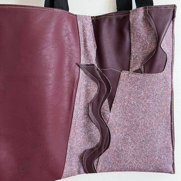 Handcrafted Extra Large Commercial Upholstery Tote with Long Shoulder Strap - Picture 4 of 11